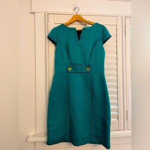 Retro sheath dress, beautiful condition and vibrant green colour
